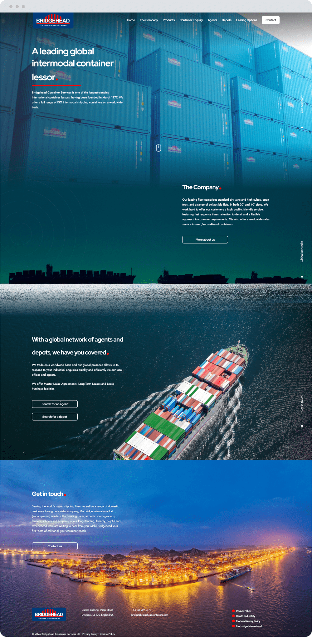 Shipping company web design