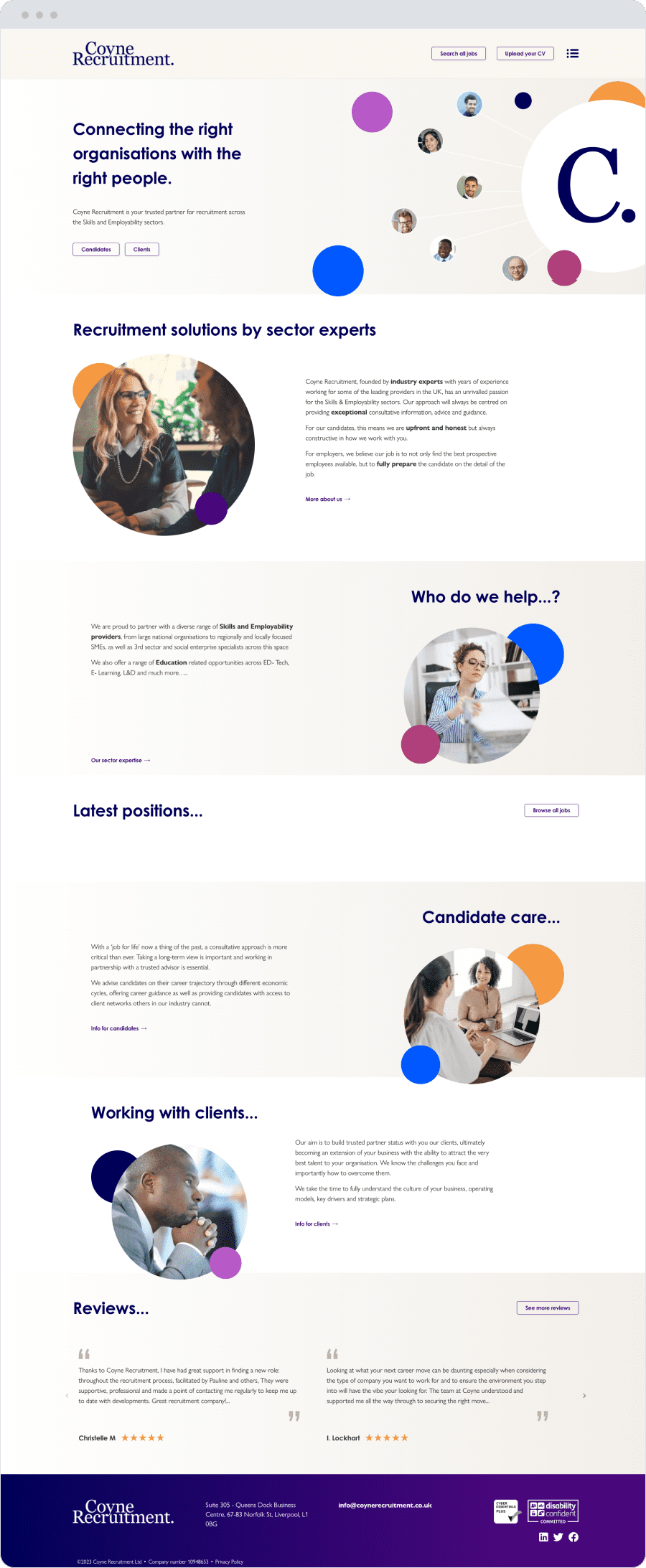 Recruitment company web design