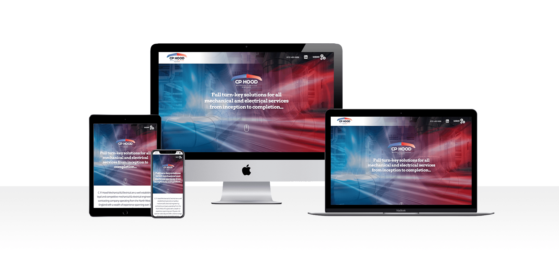 Industrial company website design