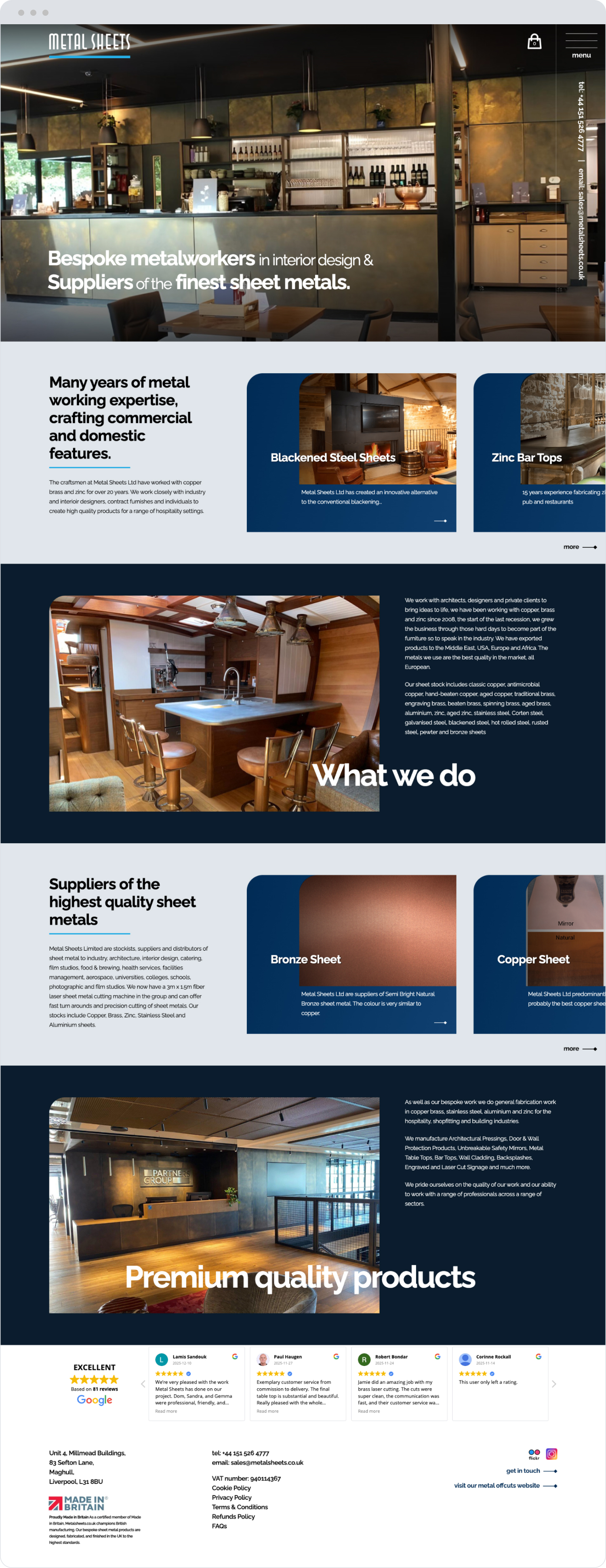 Interior designer website design