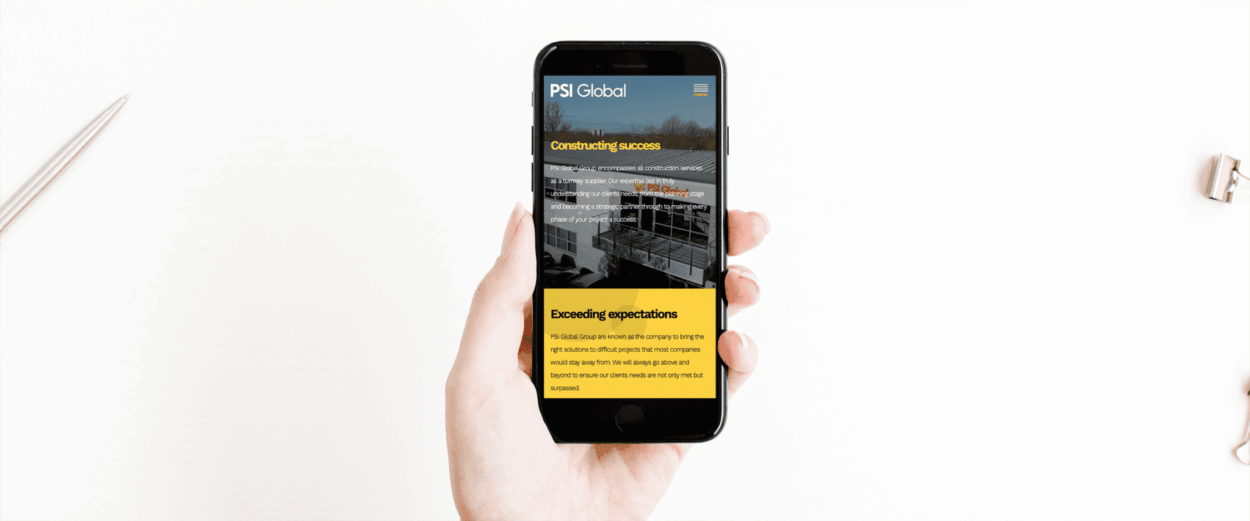 Global industrial contractor web design