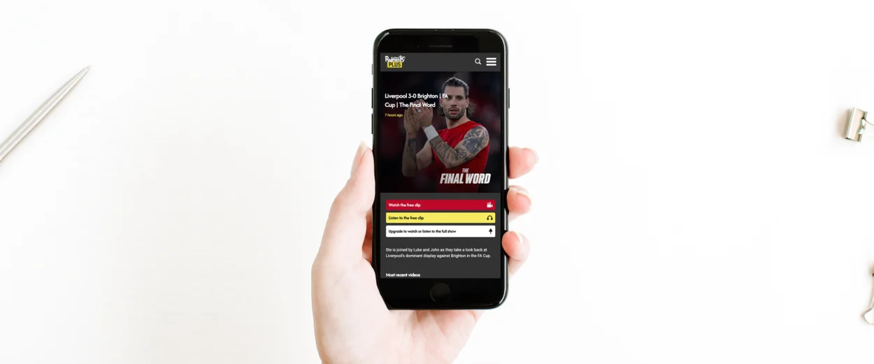 Liverpool FC fan website design