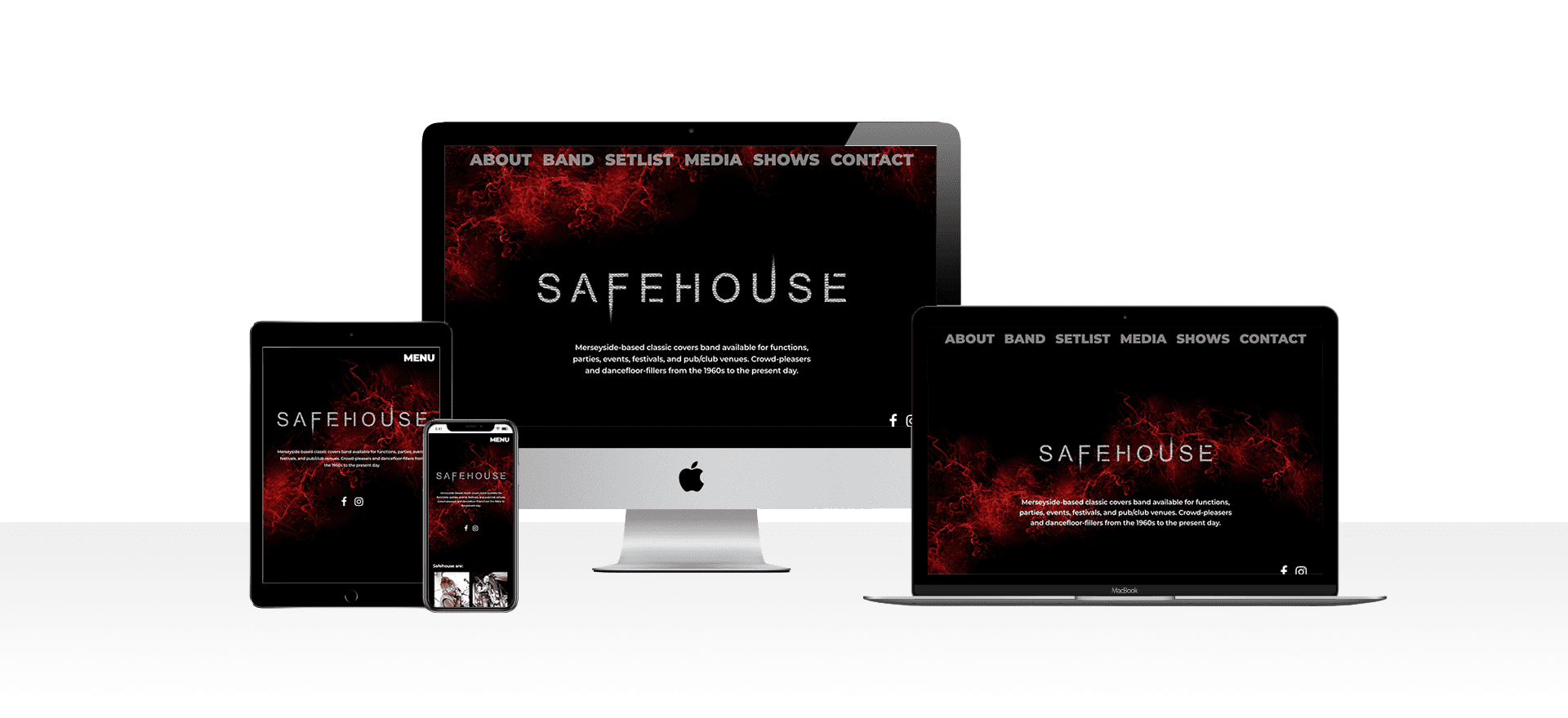 Website design for bands