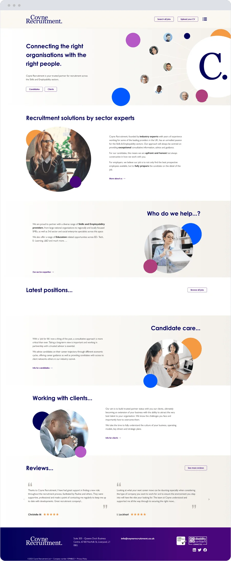 Recruitment company web design