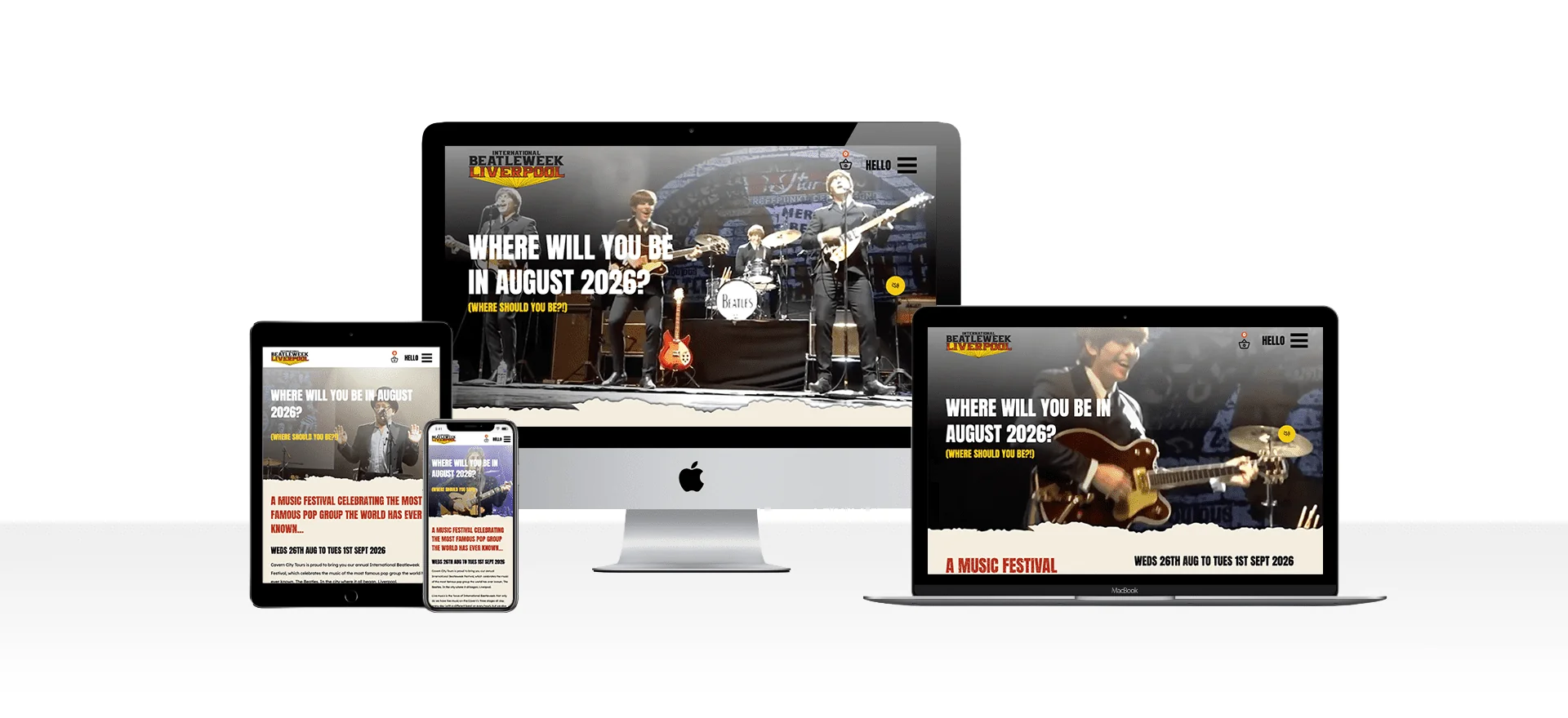 Music festival website design